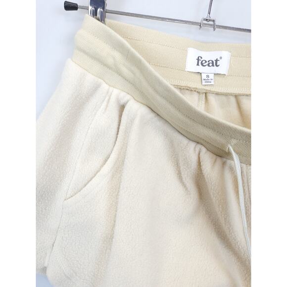 Feat Blanket Blend Pull On Shorts Drawstring Waist Pockets Women S Beige Comfy - Picture 8 of 10